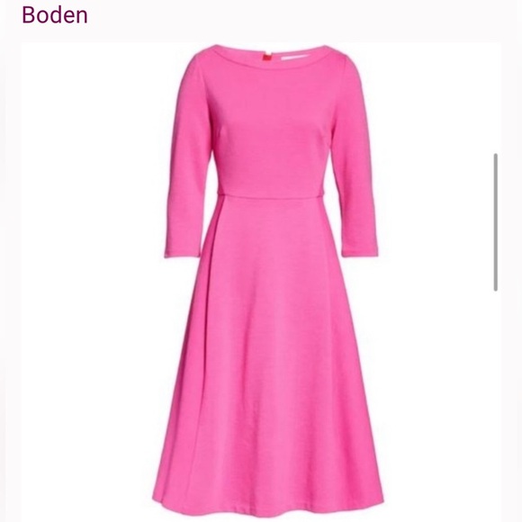 Boden Maisy Ottoman Barbiecore Pink Dress US 6 P - Picture 5 of 10